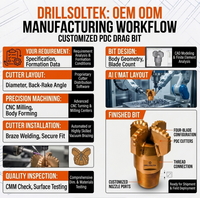Буровая коронка Drillsoltek 2026 Custom PDC для направленного бурения HDD и бестраншейного бурения по скальным породам