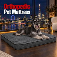 Lit pour chien en mousse à mémoire de forme écologique de qualité supérieure, confortable, avec technologie imperméable, housse brodée, design personnalisé pour chiens