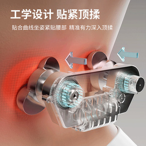 JeoyCosy Back Massager Kneading Heating Neck Waist Massage Pillow USB Rechargeable Polyester Fabric - Product Image 2