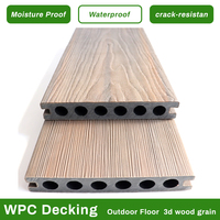 Panneaux de revêtement de sol en plastique pour terrasse, jardin, en relief 3D, en bois composite WPC, planches de terrasse extérieures