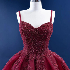 Rsm67506 <b>Red</b> Wedding Dress and Size Ladies Dresses Suspended Embroidered Cake Skirt Evening Dress - Product Image 4