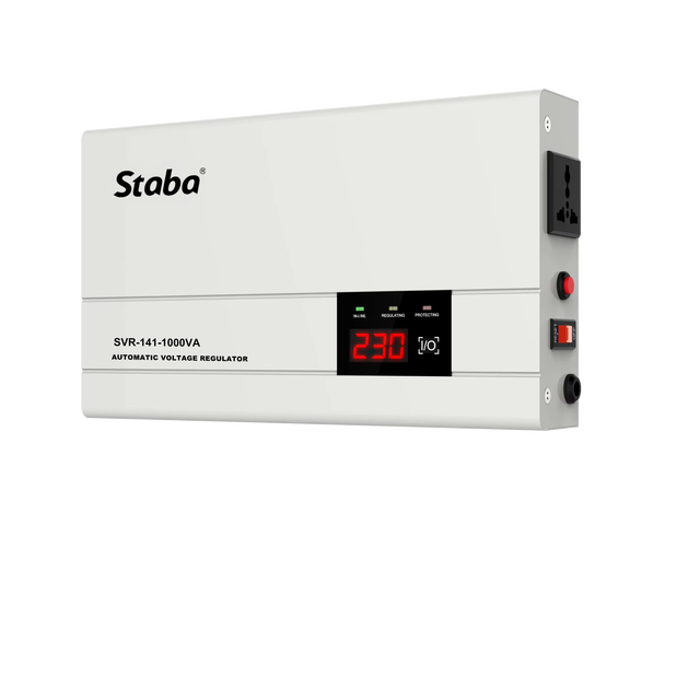 Ultra-Slim Wall-Mounted AVR Voltage Stabilizer - 500-5000VA Automatic Voltage Regulator for Home/Office