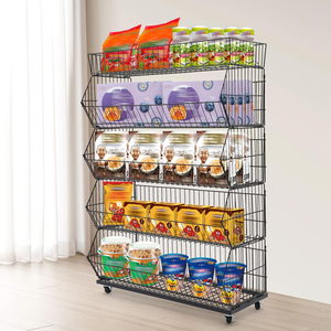 Présentoir pliable multifonctionnel inclinable pour paniers, idéal pour les supermarchés et les magasins de proximité - Product Image 5