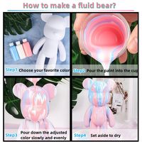 Kit de Peinture Ours Fluide DIY Éducatif en Gros avec Matériel PVC et Peinture Acrylique Colorée Personnalisable pour la Décoration Intérieure