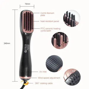 <span class=keywords><strong>Brosse</strong></span> pour sèche-cheveux professionnelle 3 en 1, <span class=keywords><strong>brosse</strong></span> <span class=keywords><strong>à</strong></span> air chaud 1200W, peigne électrique pour <span class=keywords><strong>lisser</strong></span> les cheveux - Product Image 6