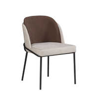 Chaise de salle à manger grise au design moderne, vente en gros d'usine, tissu en lin imperméable, acier stable pour meubles d'intérieur, salle à manger bon marché