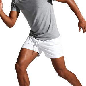 Shorts de sport classiques pour hommes, séchage rapide, tissu doux, taille élastique avec cordon de serrage, pour entraînement quotidien, sport et fitness - Product Image 2