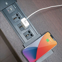 Bureau électrique intelligent à hauteur réglable avec prise et tiroirs de rangement, hauteur ajustable pour usage professionnel