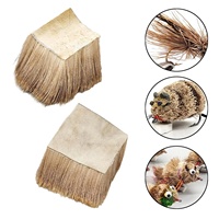 Fliegen binden Material Hirsch Haar Patches Größe 5 X5cm für trockene Fliegen Elch Hirsch Caddis fliegen Muddler Minnow Elch Haar Fell natürliche Farbe