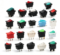 Interrupteur à bascule série KCD avec contacts en argent et cuivre 250V T120 UL TUV, bornes personnalisées pour appareils électroménagers en plastique