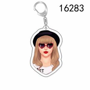 Venta al por mayor <span class=keywords><strong>Taylor</strong></span> Swift Star Singer impreso acrílico llaveros diseño de música personalizado llavero para Swift <span class=keywords><strong>Lover</strong></span> Fans llaveros de plástico - Product Image 3