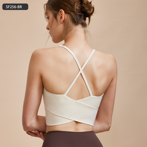 Của phụ nữ backless Yoga hàng đầu với Built-in áo ngực | Hỗ trợ Áo ngực thể thao cho ngực lớn | <span class=keywords><strong>Minimizer</strong></span> & Chống sốc tập thể dục vest - Product Image 2