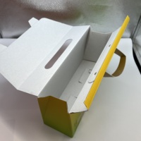 Boîtes rigides en carton ondulé personnalisées avec logo imprimé pour emballage cadeau, finition mate, avec poignée