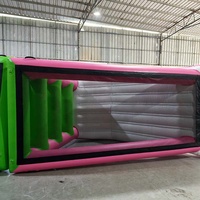 Toboggan gonflable avec hamac, toboggan aquatique gonflable commercial pour parcours d'obstacles et parc aquatique