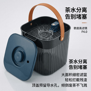 Seau à thé transparent pour la cérémonie du thé quotidienne, récipient carré réutilisable pour les résidus de thé, pour la cérémonie du thé - Product Image 2