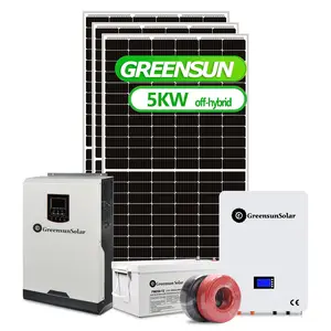 Günstige 5KW 10KW Solar System Off Grid Hybrid Solar Power System Home Power mit Batterie