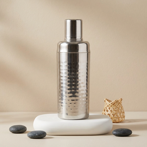 Shaker à cocktails ergonomique en acier inoxydable, finition martelée, outil de bar professionnel, design anti-fuite, prise en main facile, mélange parfait - Product Image 1