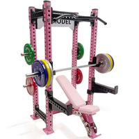 Suministro de fábrica: Mini gimnasio doméstico colorido con rack de potencia, barra de dominadas, banco ajustable, rack Smith compacto y multifuncional
