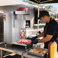 Machine à découper la viande, trancheuse à viande 750 kW avec système de contrôle du poids pour usine de plats préparés et de préparation de repas