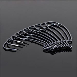 Yajie Crank <b>Hook</b> <b>Black</b> Nickel Plated Steel Size 2 For Lure Fishing Bass Freshwater Ocean - Product Image 1