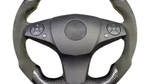 YTcarbon volant de voiture en daim personnalisé adapté pour Mercedes C63 C200 C260 W204 AMG Ano 2008 volant en Fiber de carbone