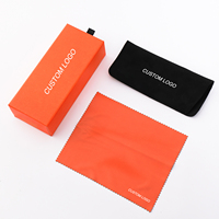 Étui à lunettes portable de marque Lmamba de haute qualité, sac à lunettes orange, boîte à lunettes de soleil, ensemble d'emballage pour lunettes, logo personnalisé