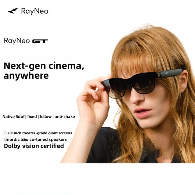 RayNeo GT Flagship AR Smart Glasses Native 3DoF Spatial Hovering HD Movie Watching XR Device Made in China Official Packaging