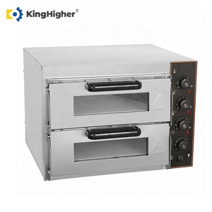<span class=keywords><strong>Four</strong></span> à <span class=keywords><strong>pizza</strong></span> électrique commercial à 2 niveaux en acier inoxydable, <span class=keywords><strong>four</strong></span> à pâtisserie sur comptoir avec pierre réfractaire, équipement <span class=keywords><strong>professionnel</strong></span> pour la préparation de pizzas en restaurant - Product Image 2