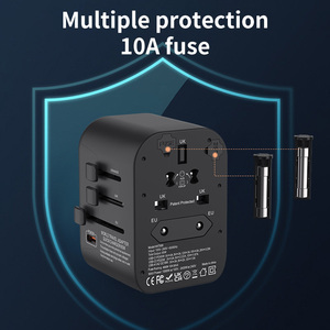 Adaptador de viaje de cargador World Inverter 65W GAN PD 3,0, 5V, 3A, 9V, 3A, 12V, 3A, 15V, 3A, 20V, 3.25A, enchufe Universal OTP OVP - Product Image 5