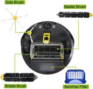 Accesorios para iRobot <span class=keywords><strong>Roomba</strong></span> 600 Series 694 692 690 680 660 665 651 <span class=keywords><strong>650</strong></span> 614 Robot <span class=keywords><strong>aspirador</strong></span>, cepillo, filtro, cepillos laterales - Product Image 5