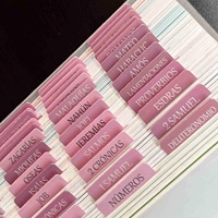 Onglets de Bible laminés en espagnol pour la Bible en espagnol, autocollants à gros caractères, faciles à lire et à appliquer