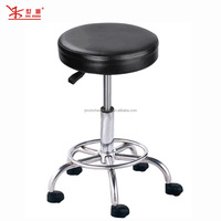 Tabouret de salon ergonomique Xinchao, chaise roulante moderne en métal à base étoile à cinq branches, revêtement en cuir PVC/PU, hauteur 30 cm, pour salon et extérieur