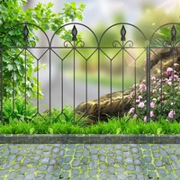 Clôture en fil métallique de 6 pieds, antirouille, imperméable, barrière pour animaux, thème nature, bordure de fleurs pour paysage, patio, cour, jardin