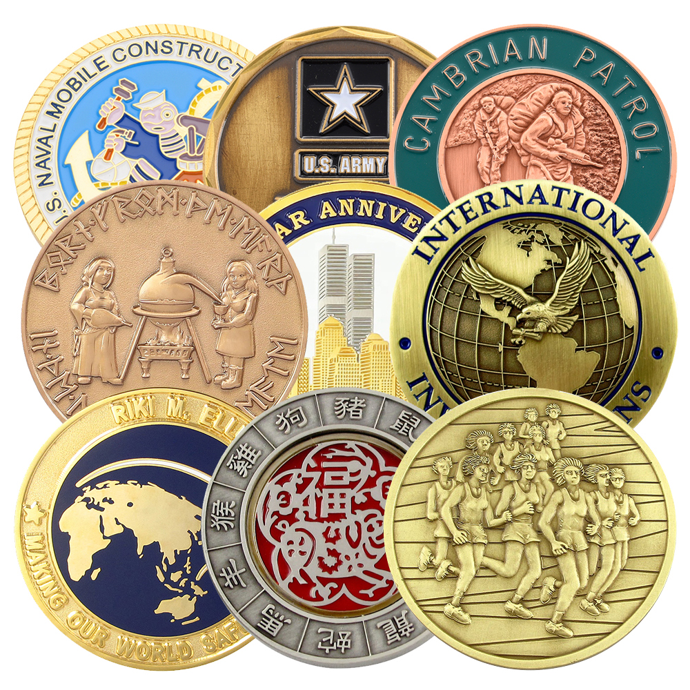 Производитель, пустая металлическая двухсторонняя 3D-монета с лазерной гравировкой, оптовая продажа, бросающие вызов монеты