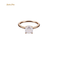 Bague en Moissanite Taille Marquise Couleur D VVS pour Femme, Plaqué Or 18K, Argent Sterling S925, Options de Pierre Personnalisée 0.8, 2, 3, 3.5, 5 Carats