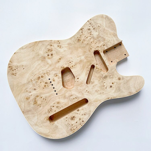 Cuerpo de guitarra de aliso al por mayor, sin terminar, estilo TL, con binding y chapa de madera de raíz. - Product Image 3