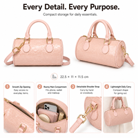 Sac à main classique personnalisé B2B en forme de baril, fabricant OEM, sac en PU personnalisable pour magasin de détail, marque privée, stock disponible