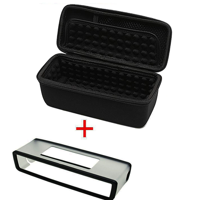Hard Travel Carrying case with Soft Inside Cover for bose Sound Link Mini 2 Speaker Accessory Zipper Casing with Hook