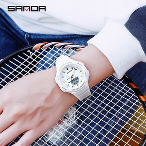SANDA 6005 Luxury <b>Ladies</b> Sports <b>Watch</b> Brand New Multifunction LED <b>Digital</b> Quartz with Waterproof Feature Alarm Relogio Feminino - Product Image 4