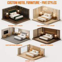 Ensemble de meubles de chambre d'hôtel cinq étoiles haut de gamme personnalisés, mobilier contemporain complet pour hall d'hôtel