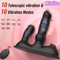 Frauen-Spielzeug Stoßender Dildo Reitvibratoren mit 10 Vibrationsmodi 10 Teleskopmodi G-Punkt-Klitoris-Stimulation Erwachsenen-Sexspielzeug