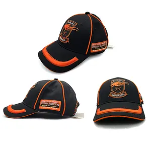 맞춤형 3D 자수 및 패치 로고 디자인 맞춤형 활동 스포츠 모자 블랙 야구 모자