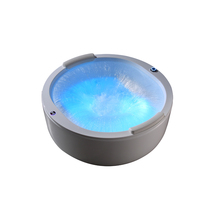 Acrylique autoportant rond Spa grande baignoire trempage Air Jet Massage baignoire à remous lumière colorée