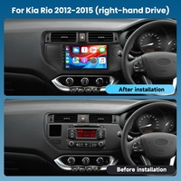 Lecteur MP5 2 Din pour voiture Podofo 9'', autoradio avec Carplay/Android Auto sans fil pour Kia Rio 2012-2015, GPS/WiFi, fournisseur en gros
