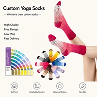 Chaussettes de yoga de haute qualité pour femmes, antidérapantes, avec impression numérique, respirantes, chaussettes de pilates pour femmes avec logo personnalisé
