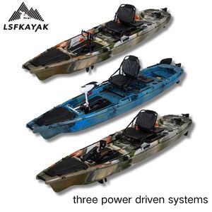 Kayak LSF Multifuncional de 3.7m para una Persona, Bote de Pesca con Pedal de Aleta o <span class=keywords><strong>Motor</strong></span> - Product Image 1