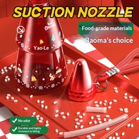 Nouvelle gourde en plastique à thème de dessin animé pour enfants avec paille intégrée, bouteille de sport unisexe pour l'extérieur, idéale pour les fêtes de Noël