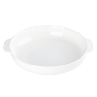 Nieuw design witte keramische dinerbord groothandel bottenporselein diepe fruitbord voor keukengerei