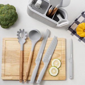 Conjunto <span class=keywords><strong>De</strong></span> Couteau Juego <span class=keywords><strong>De</strong></span> Cuchillos <span class=keywords><strong>De</strong></span> <span class=keywords><strong>Cocina</strong></span> <span class=keywords><strong>De</strong></span> 11 Piezas Con Afilador <span class=keywords><strong>De</strong></span> Bloques Soporte <span class=keywords><strong>De</strong></span> Utensilio <span class=keywords><strong>De</strong></span> <span class=keywords><strong>Silicona</strong></span> Que Incluye <span class=keywords><strong>Utensilios</strong></span> <span class=keywords><strong>De</strong></span> <span class=keywords><strong>Cocina</strong></span> Esenciales - Product Image 2