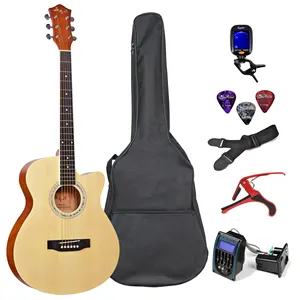 Wholesale cheaper beginner practice student electric acoustic guitar with accessories set